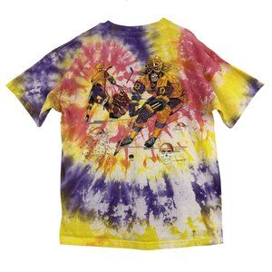 Original Activewear Bone Man Shirt Men's XL Tie-Dye Skeleton Hockey Vintage 1997